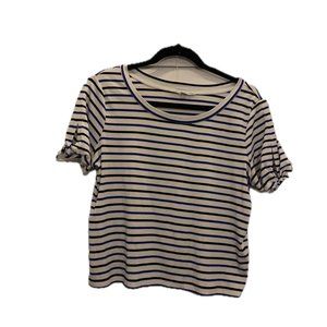 BB Dakota Blue, Black & White Striped Tee